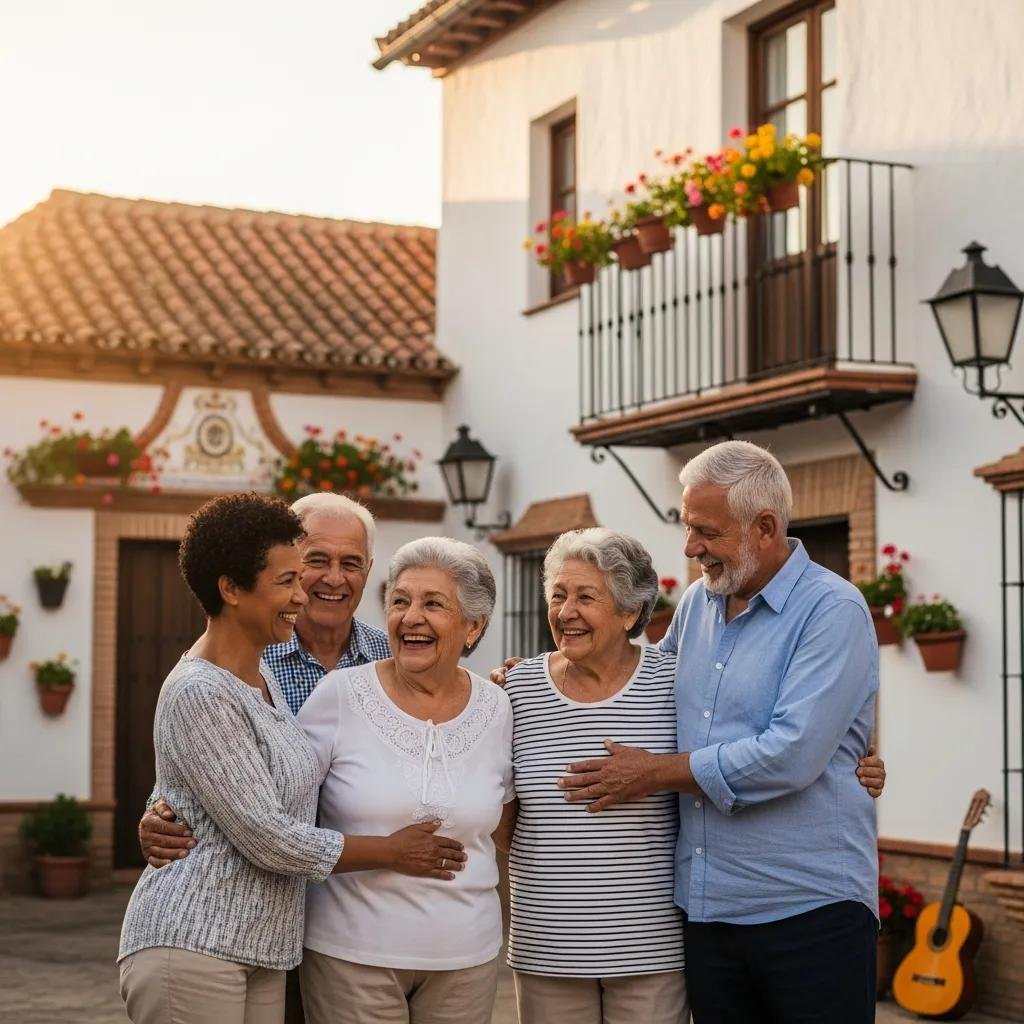 Family reunion in Spain representing reagrupaci&oacute;n familiar Espa&ntilde;a